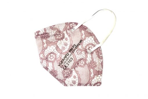 FFP2 maske rosa floral