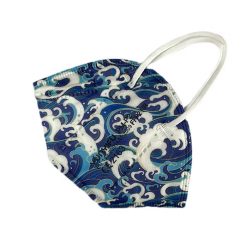 FFP2 Maske Blau Muster Wave