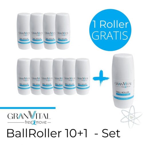 GranVital-BallRoller-10+1 Set Sofort Wärme bei Rücken oder Nacken